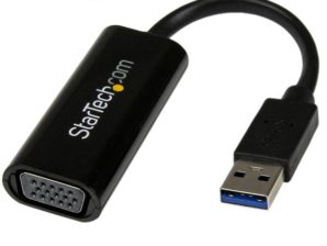 Startech.com Adaptador de Video Convertidor USB 3.0 Macho - VGA Hembra, 6cm, Negro USB 3.0 A VGA CABLE .