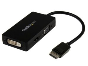 Startech.com Adaptador Convertidor DisplayPort Macho - VGA/DVI/HDMI Hembra, 28.4cm, Negro DISPLAYPORT A VGA DVI HDMI