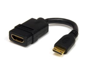 Startech.com Cable Adaptador HDMI Hembra - mini HDMI Macho, 12cm VELOCIDAD 12CM HDMI MINI HDMI .