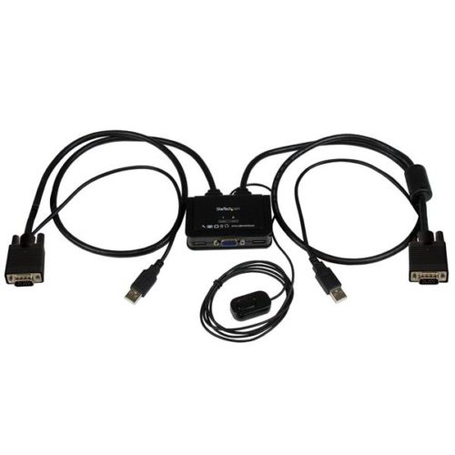StarTech.com Cable Switch KVM SV211USB, USB+VGA, 85cm, Negro 2 PUERTOS VGA ALIMENTACION USB