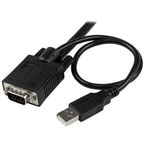 StarTech.com Cable Switch KVM SV211USB, USB+VGA, 85cm, Negro 2 PUERTOS VGA ALIMENTACION USB