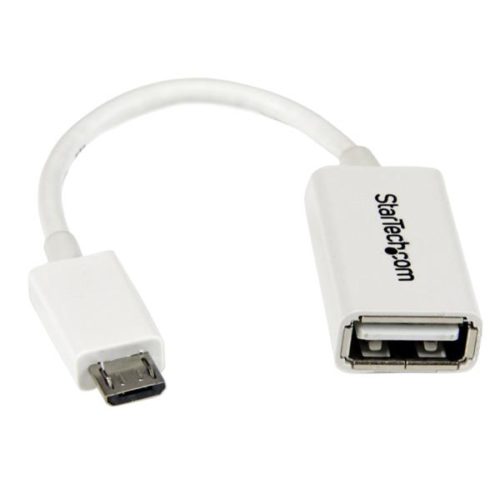StarTech.com Cable Adaptador Micro USB Macho - USB OTG Hembra, 12cm, Blanco OTG BLANCO 12CM MACHO A HEMBRA .