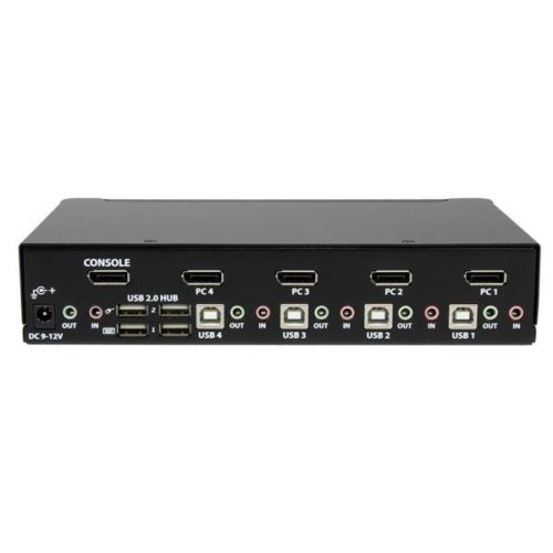 Conmutador StarTech.com 4 puertos Vídeo DisplayPort Hub Concentrador USB 2.0 Audio - 2560x1600 DISPLAYPORT DP AUDIO HUB USB
