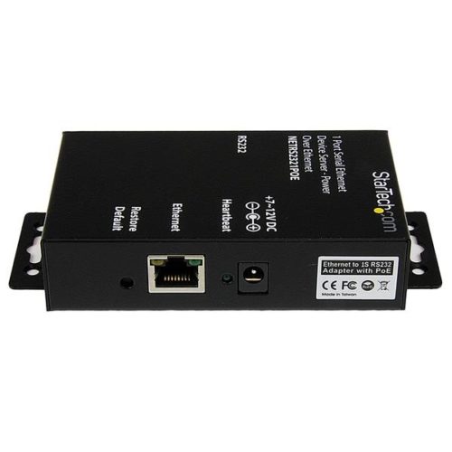 StarTech.com Servidor de Dispositivos Serie de 1 Puerto RS-232 con Power over Ethernet PoE, Conversor Serial a Red IP PUERTO POWER OVER ETHERNET IP