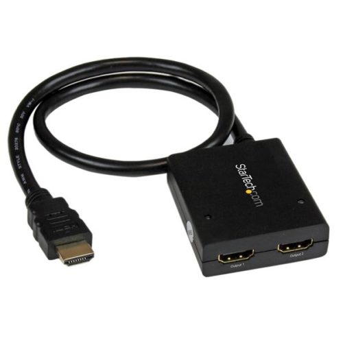 StarTech.com Divisor de Video HDMI de 2 Puertos, Splitter HDMI 4k 30Hz de 2x1 Alimentado por USB SPLITTER HDMI 4K 30HZ