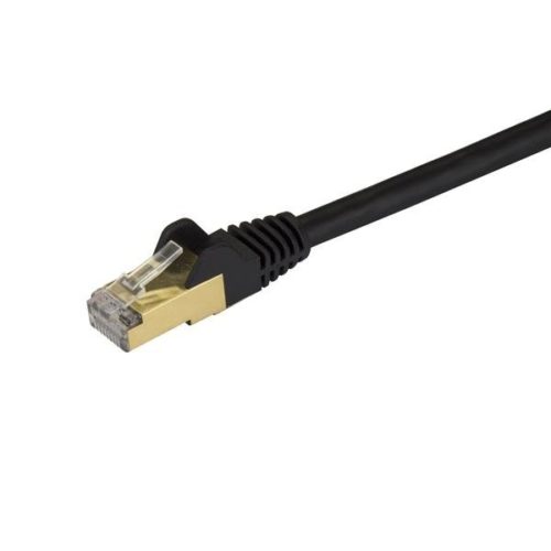 StarTech.com Cable Patch Cat6a STP Blindado sin Enganches, RJ-45 Macho - RJ-45 Macho, 90cm, Negro BLINDADO STP DE 0.9M NEGRO