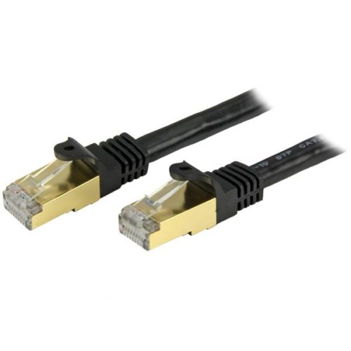 StarTech.com Cable Patch Cat6a STP Blindado sin Enganches RJ-45 Macho - RJ-45 Macho, 30cm, Negro BLINDADO STP DE 0.3M NEGRO .