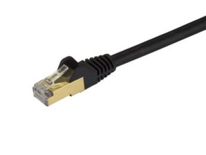 StarTech.com Cable Patch Cat6a STP Blindado sin Enganches RJ-45 Macho - RJ-45 Macho, 30cm, Negro BLINDADO STP DE 0.3M NEGRO .