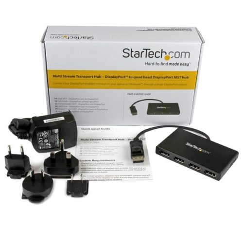 StarTech.com Splitter Multiplicador DisplayPort 1.2 - 4x DisplayPort, Negro A 4 PUERTOS DISPLAYPORT HUB MST