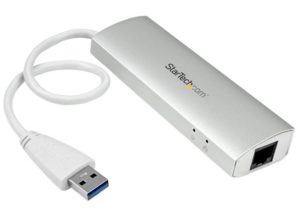 StarTech.com Hub Concentrador de 3 Puertos USB A 3.0 con Adaptador de Red Ethernet Gigabit CABLE 3 PUERTOS USB Y RED