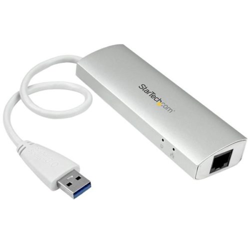 StarTech.com Hub Concentrador de 3 Puertos USB A 3.0 con Adaptador de Red Ethernet Gigabit CABLE 3 PUERTOS USB Y RED