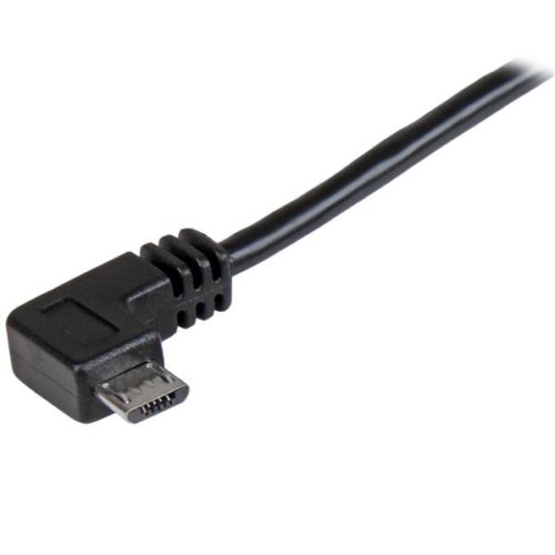 StarTech.com Cable USB - Micro USB con Conector Acodado a la Derecha, 2 Metros, Negro ACODADO A LA DERECHA .