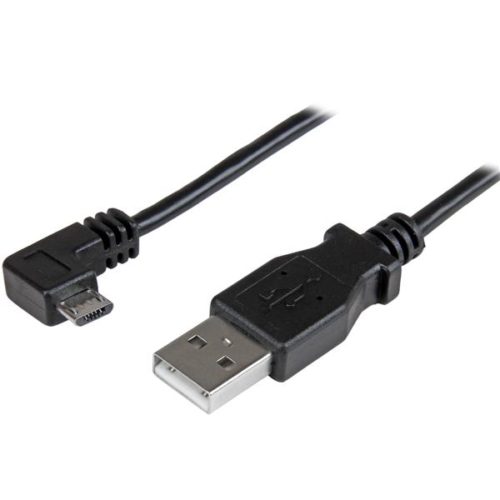 StarTech.com Cable Micro USB con Ángulo Derecho, 1 Metro, Negro ACODADO A LA DERECHA