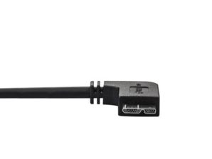 StarTech.com Cable Delgado de Micro USB 3.0, Ángulo Izquierdo, 50cm, Negro 3.0 ACODADO A IZQUIERDA A USB A .