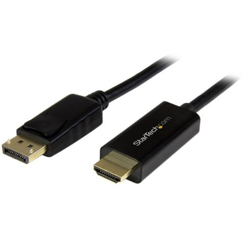 StarTech.com Cable DisplayPort Macho - HDMI Macho Ultra HD 4K, 1 Metro, Negro A HDMI DE 1M NEGRO ULTRA HD 4K .