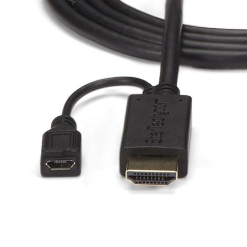 StarTech.com Cable Convertidor Activo HDMI y micro-USB - VGA, 1.8 Metros, Negro HDMI A VGA 1920X1200 1080P .