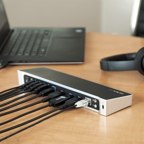 StarTech.com Docking Station USB3DOCKH2DP, 5x USB 3.0, 1x RJ-45, 2x DisplayPort TRIPLE PARA LAPTOP .