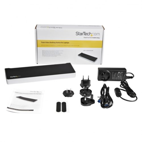 StarTech.com Docking Station USB3DOCKH2DP, 5x USB 3.0, 1x RJ-45, 2x DisplayPort TRIPLE PARA LAPTOP .