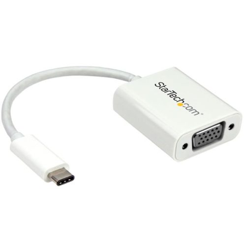 StarTech.com Adaptador de Video USB C - VGA, Blanco CONVERTIDOR USB TYPE-C VGA BLANC.