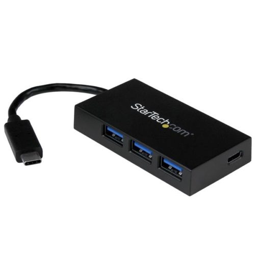 StarTech.com Hub Concentrador USB C 3.0 Macho - 1x USB C/ 3x USB A, Negro A 1X USB-C 3X USB-A