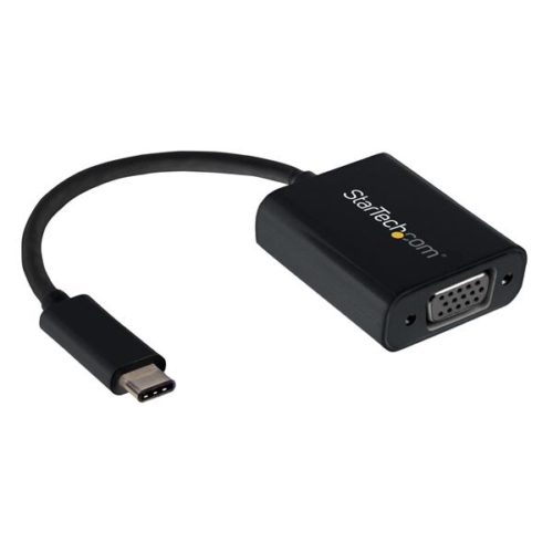 StarTech.com Adaptador de Video USB C - VGA, Negro CONVERTIDOR USB 3.1 TYPE-C A VGA.