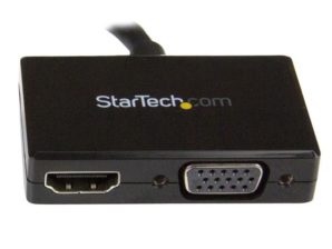 StarTech.com Adaptador DisplayPort para Viajes, DisplayPort - HDMI o VGA, Negro DISPLAYPORT A HDMI O VGA