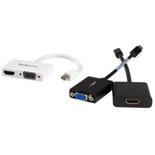 StarTech.com Adaptador Mini DisplayPort de Audio/Video para Viajes, Mini DisplayPort - HDMI o VGA, Blanco DISPLAYPORT A HDMI O VGA BLANCO .