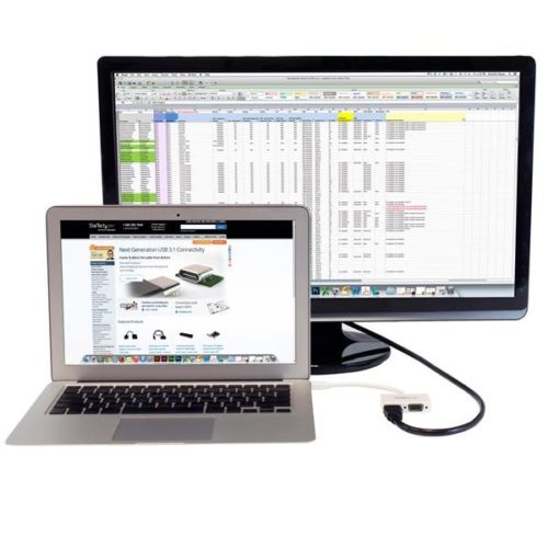 StarTech.com Adaptador Mini DisplayPort de Audio/Video para Viajes, Mini DisplayPort - HDMI o VGA, Blanco DISPLAYPORT A HDMI O VGA BLANCO .