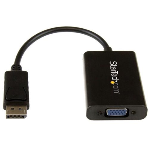 StarTech.com Adaptador de Video DisplayPort - VGA con Audio, Negro A VGA CON AUDIO .