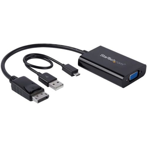 StarTech.com Adaptador de Video DisplayPort - VGA con Audio, Negro A VGA CON AUDIO .