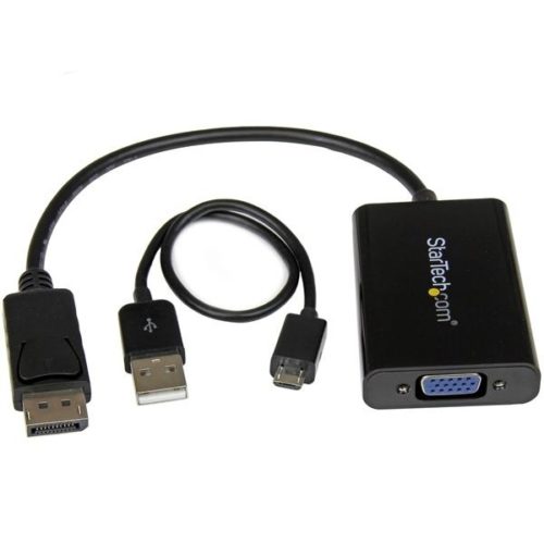 StarTech.com Adaptador de Video DisplayPort - VGA con Audio, Negro A VGA CON AUDIO .