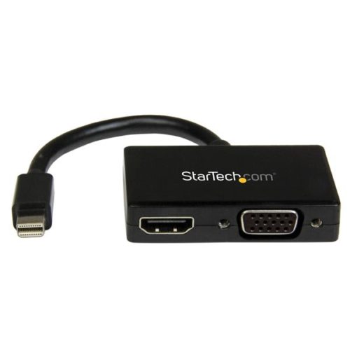 StarTech.com Adaptador Mini DisplayPort de Audio/Video para Viajes, Mini DisplayPort - HDMI o VGA, Negro DISPLAYPORT A HDMI O VGA .