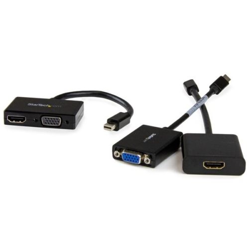 StarTech.com Adaptador Mini DisplayPort de Audio/Video para Viajes, Mini DisplayPort - HDMI o VGA, Negro DISPLAYPORT A HDMI O VGA .
