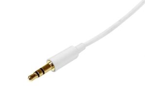StarTech.com Cable 3.5mm Macho - 3.5mm Macho, 2 Metros, Blanco MINIJACK PLUG MACHO MACHO .