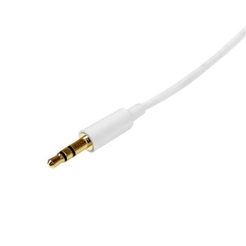 StarTech.com Cable 3.5mm Macho - 3.5mm Macho, 2 Metros, Blanco MINIJACK PLUG MACHO MACHO .