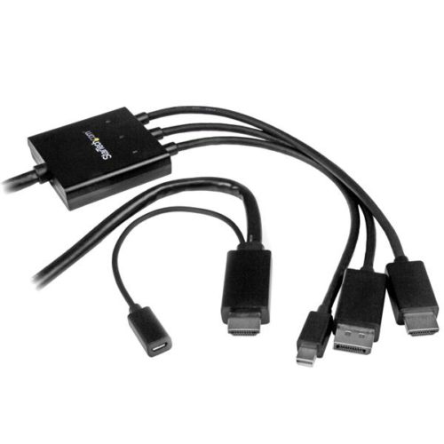 StarTech.com Cable Conversor HDMI, DisplayPort o Mini DisplayPort - HDMI, 2 Metros, Negro MINI DISPLAYPORT A HDMI CABLE 2M