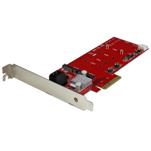 StarTech.com Tarjeta PCI Express Controladora de 2x SSD NGFF M.2 y 2x Puertos SATA III NGFF M.2 2X SATA III CONTROLADOR