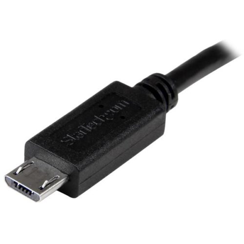 Cable StarTech.com Adaptador USB OTG, Micro USB Macho - Micro USB Macho, 20cm, Negro MICRO USB A MICRO USB .