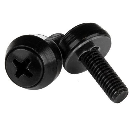 Paquete de 50 Tornillos StarTech.com de Montaje M5 x 12mm, Negro DE MONTAJE RACK M5X12MM NEGRO