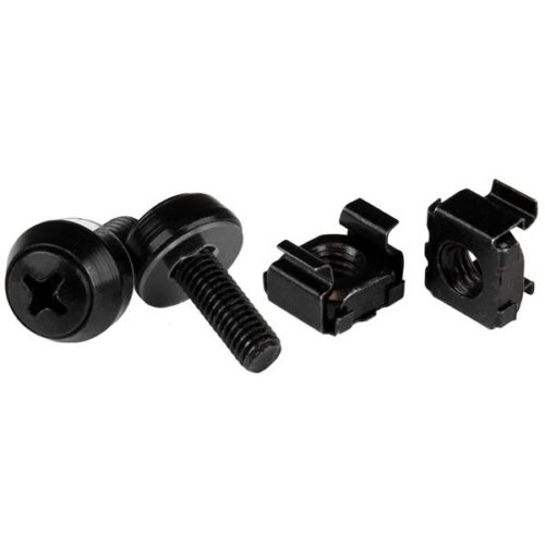 100 TORNILLOS TUERCAS JAULA CAGE NUTS M5 PARA RACK NEGRO .