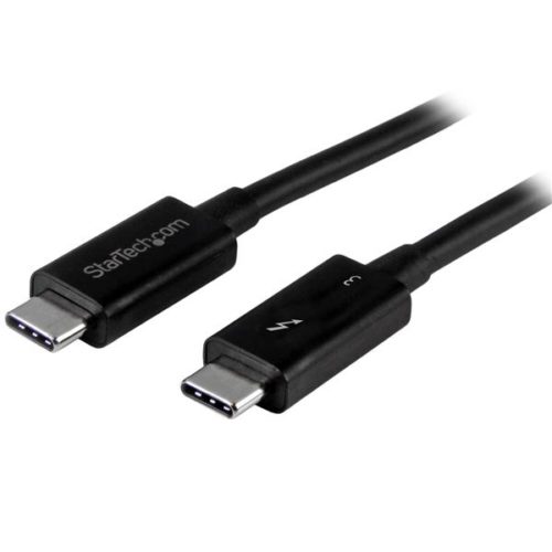 StarTech.com Cable Thunderbolt 3 USB-C (24-pin) Macho, 50cm, Negro - Compatible con Thunderbolt y USB USB-C 40GBPS COMPATIBLE USB .