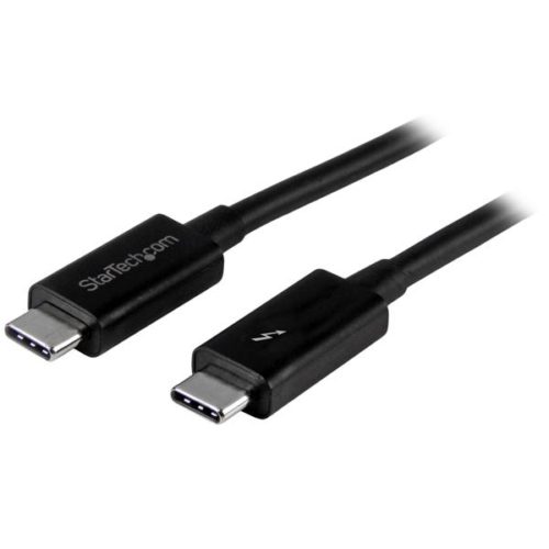 StarTech.com Cable Thunderbolt 3 USB-C (24-pin) Macho, 2 Metros, Negro - Compatible con Thunderbolt, DisplayPort y USB 40GBPS COMPATIBLE USB .