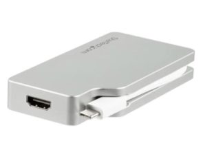 StarTech.com Adaptador 4 en 1 de Audio y Video para Viajes, USB-C a VGA, DVI, HDMI o mini DispayPort HDMI O MINI DISPAYPORT 4K .
