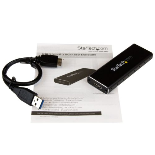 Adaptador StarTech.com SSD M.2 a USB 3.0 UASP con Gabinete Protector CON GABINETE CONVERTIDOR NGFF