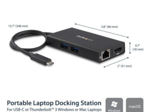 Adaptador StarTech.com USB-C Multifunción para Laptops, 4K HDMI, USB 3.0 PARA LAPTOPS MINI REPLICADOR .