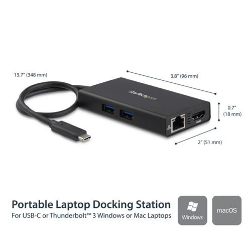 Adaptador StarTech.com USB-C Multifunción para Laptops, 4K HDMI, USB 3.0 PARA LAPTOPS MINI REPLICADOR .