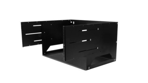 StarTech.com Gabinete para Montaje en Pared con Charola, 4U, Negro CON ESTANTE INCORPORADO 4U