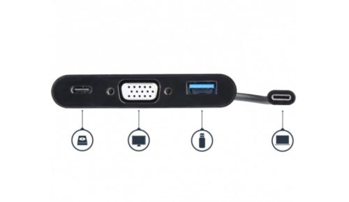 StarTech.com Adaptador USB 3.0 Macho - VGA Hembra, Negro VGA CON ENTREGA DE POTENCIA .
