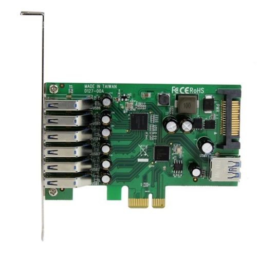 Tarjeta PCI Express StarTech.com de 7 Puertos USB 3.0, SATA, 5 Gbit/s USB 3.0 PERFIL BAJO O COMPLETO