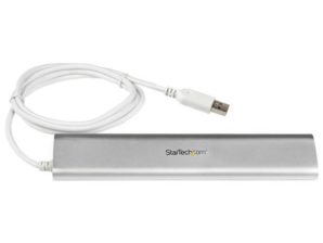 Hub StarTech.com USB 3.0, 7 Puertos USB-A, 5000 Mbit/s, Plata/Blanco HUB CON CABLE INCORPORADO .